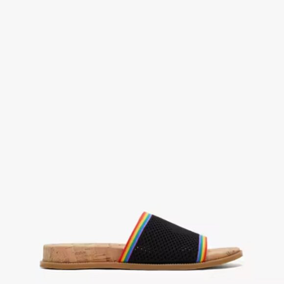 Kate Spade Wren Rainbow Stripe Slide Sandals - Picture 3 of 5